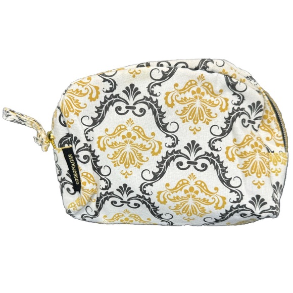 Cosmopolitan Cosmetic Makeup Travel Bag Black White Gold - Picture 1 of 9